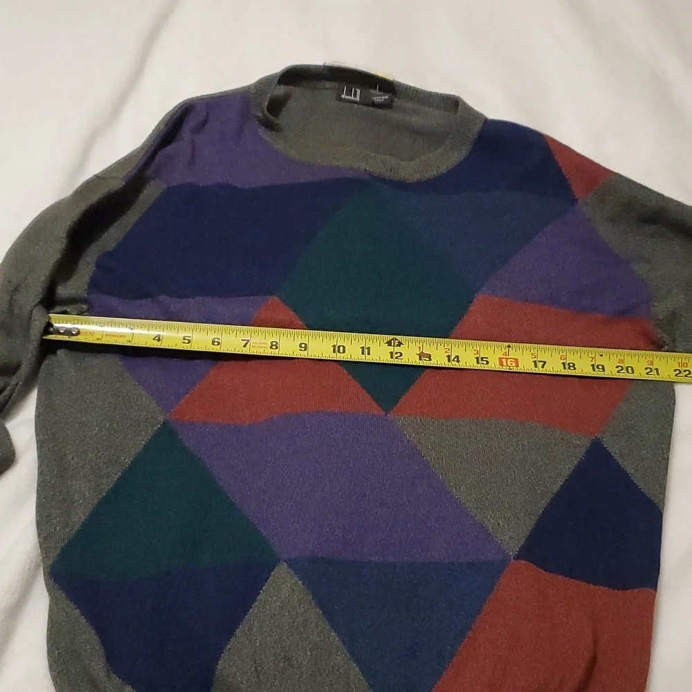 Vintage Dunhill Multicolor Casmere/Silk Crewneck Sweater